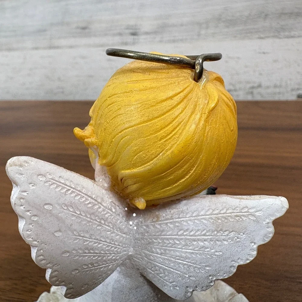 Vintage Enesco Ruth Morehead Holly Babes Christmas Angel Ornament Mouse 1986